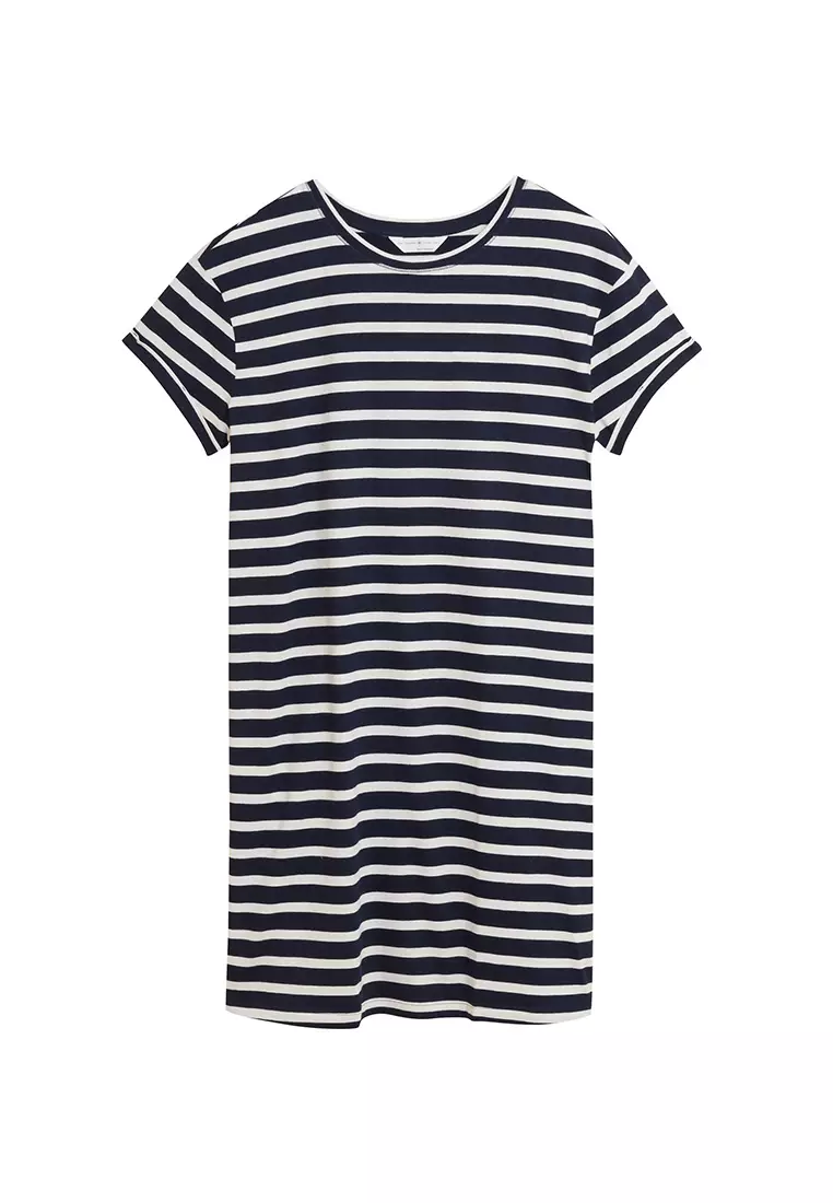Buy MARKS SPENCER M S Pure Cotton Striped Short Nightdress T37