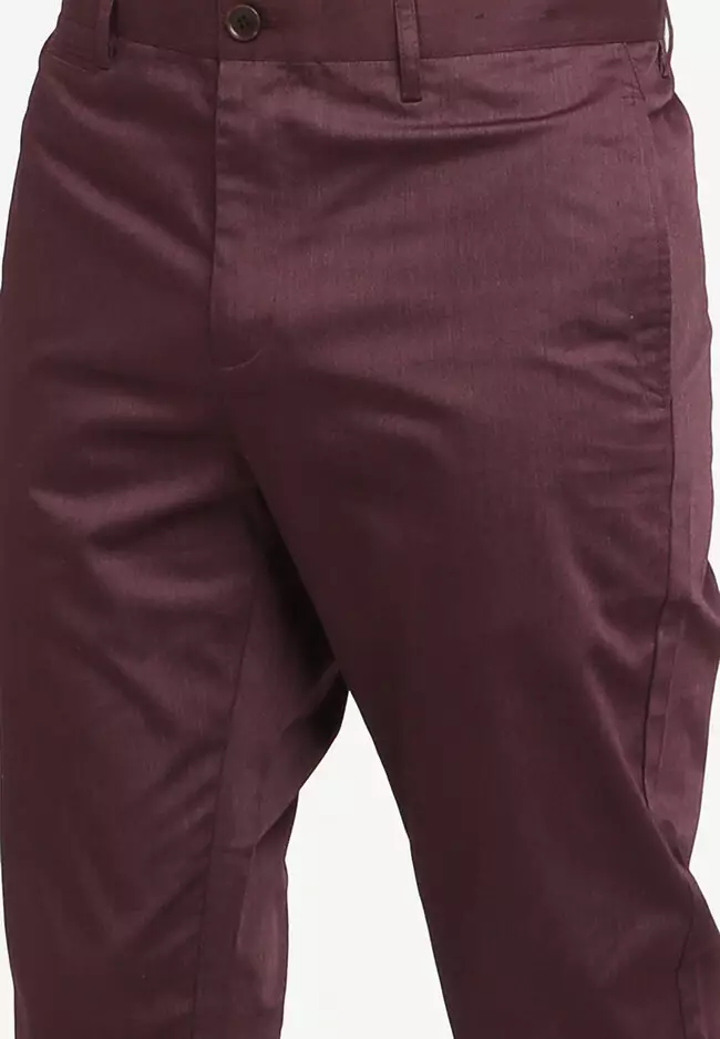 Tapered Fit Flat-Front Pants