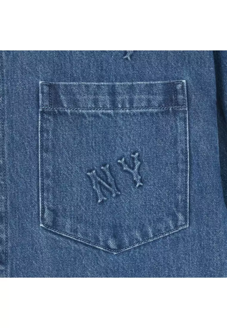 CLASSIC MONOGRAM EMBROIDERY DENIM SHIRTS NEW YORK YANKEES