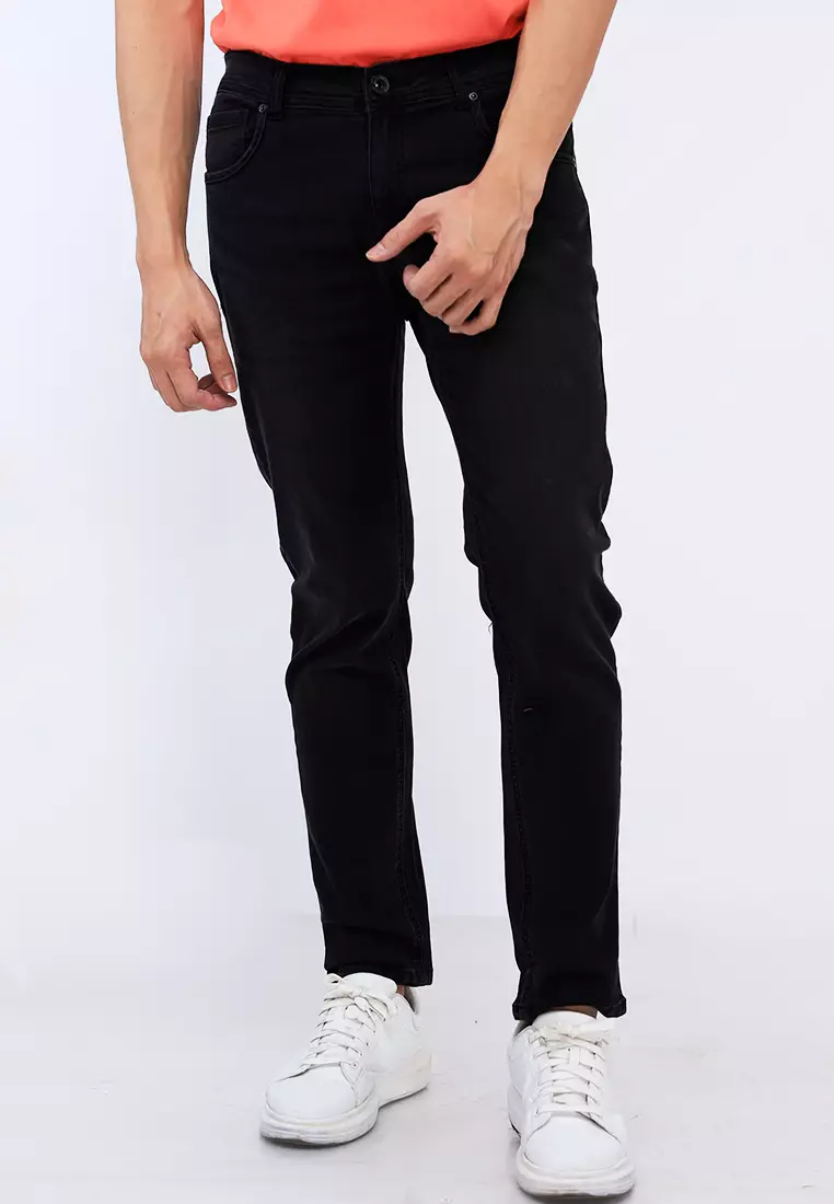 Denim ankle hot sale pants