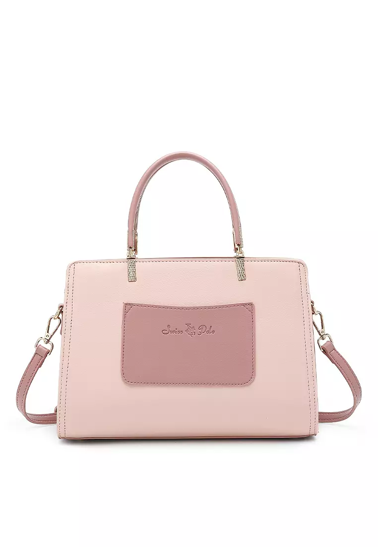 Buy Swiss Polo Top Handle Bag Sling Bag Crossbody Bag Pink
