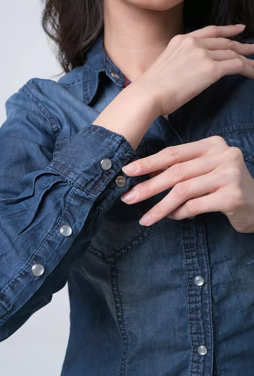 Kemeja Wanita Indira Dark Blue