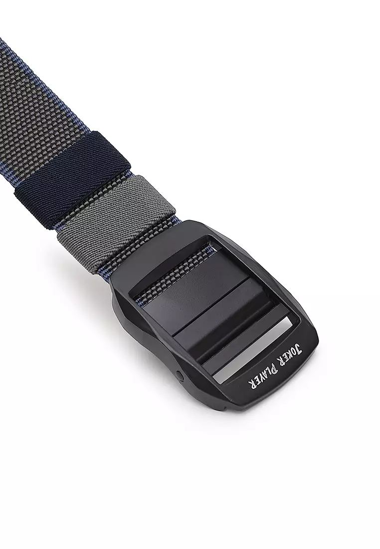 40mm Auto Canvas Belt - Grey / Blue