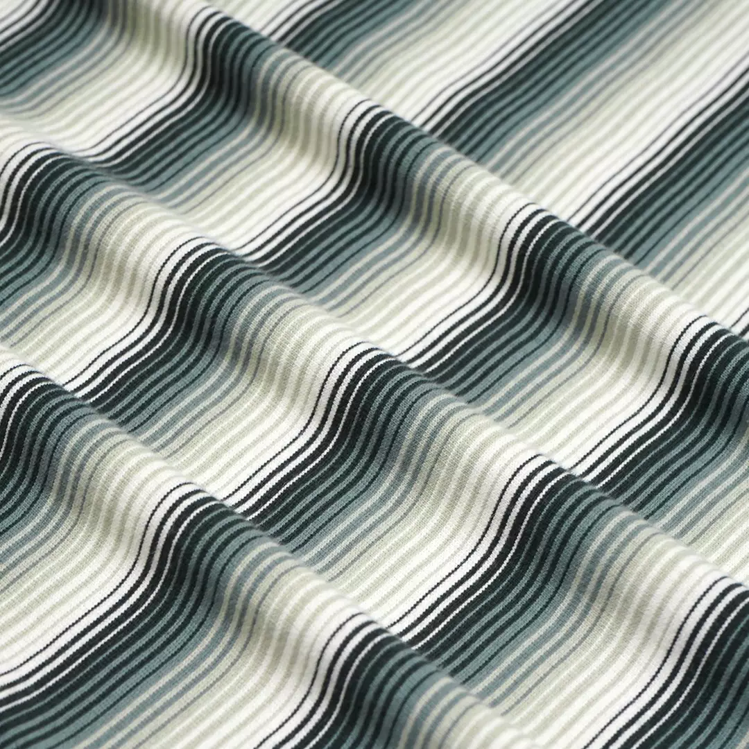 Oversized Gradient Stripes T-Shirt Green