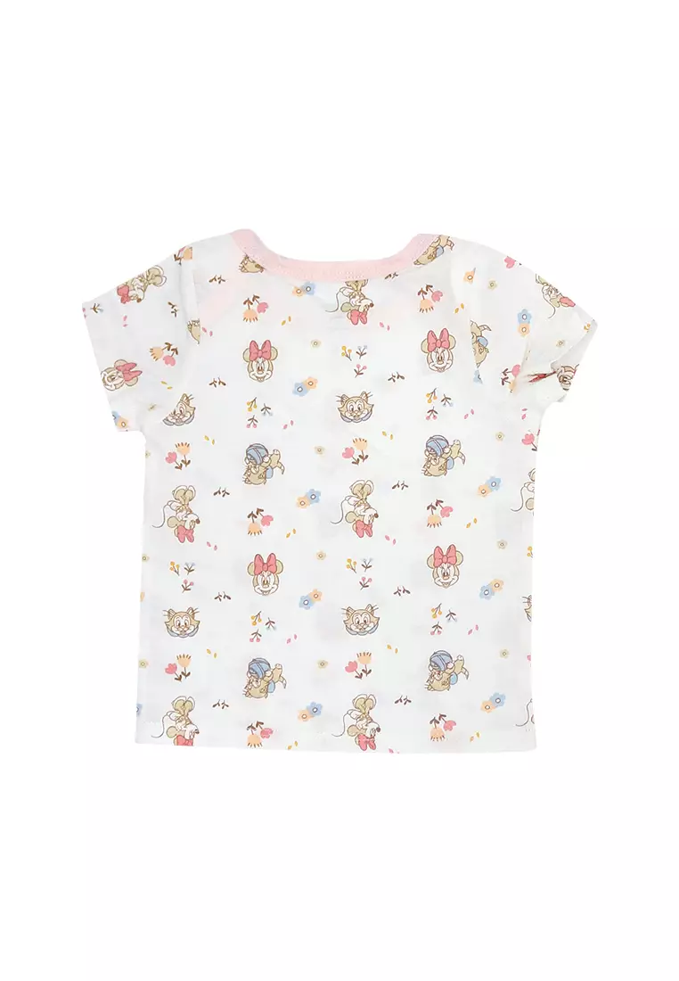 Baby Girl Licensed Newborn Essentials T-Shirt Pack of 3 "Pretty as Flower"