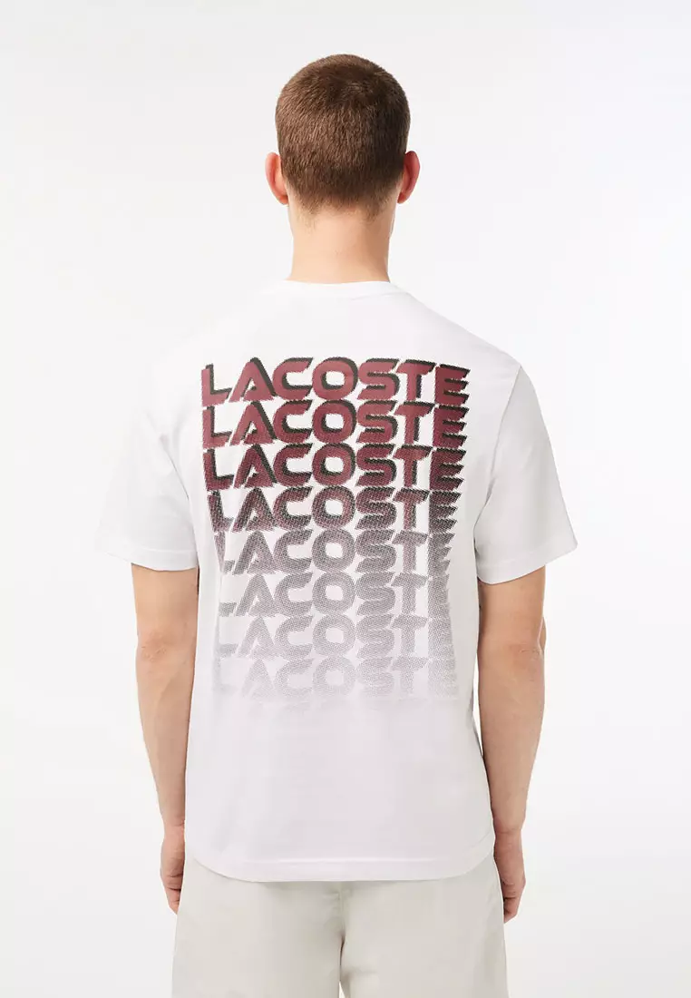 Buy Lacoste Thick Jersey Back and Front Print T-shirt in WHITE 2024 Online  | ZALORA Singapore