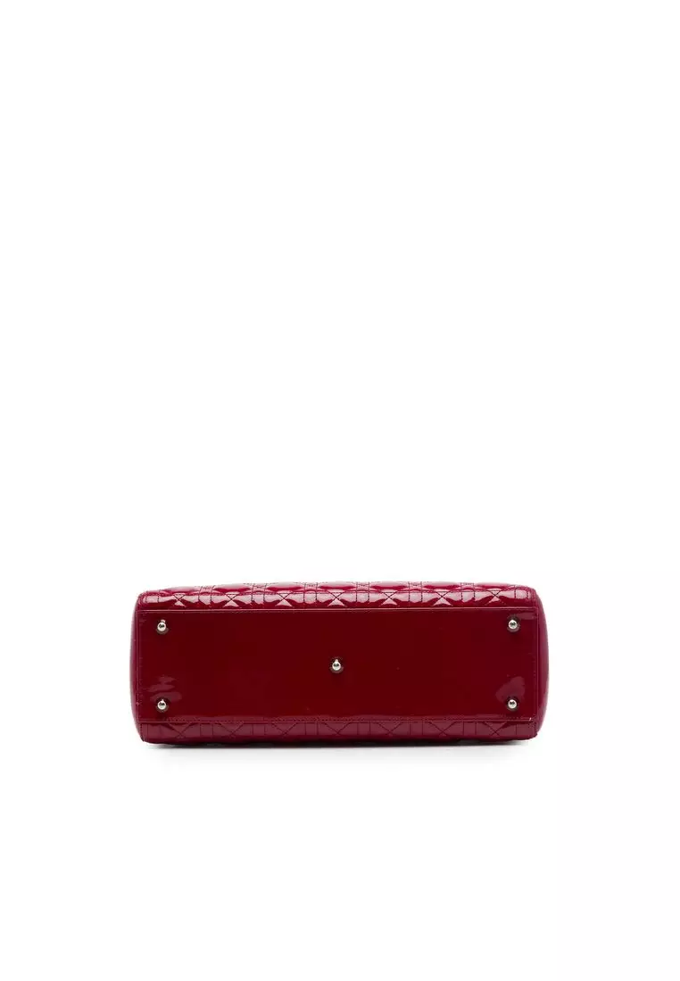 Pre-Loved Dior Large Patent Cannage Lady Dior