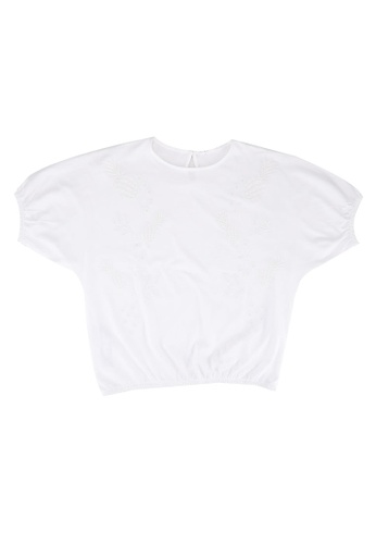MANGO KIDS white Organic Cotton Embroidered T-Shirt 6A016KA8895E9FGS_1