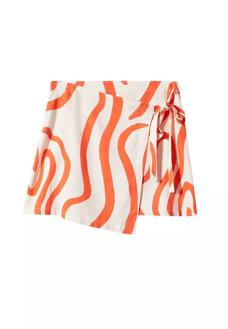 Jual Mango Printed LinenBlend Skirt Original 2023 ZALORA Indonesia