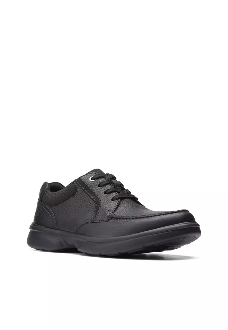 Buy Clarks Clarks Bradley Vibe Black Tumbled Leather Mens Casual Shoes ...