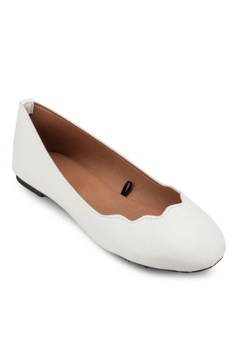 Sammy Scalloped Ballzalora 順豐et Flats, 女鞋, 鞋