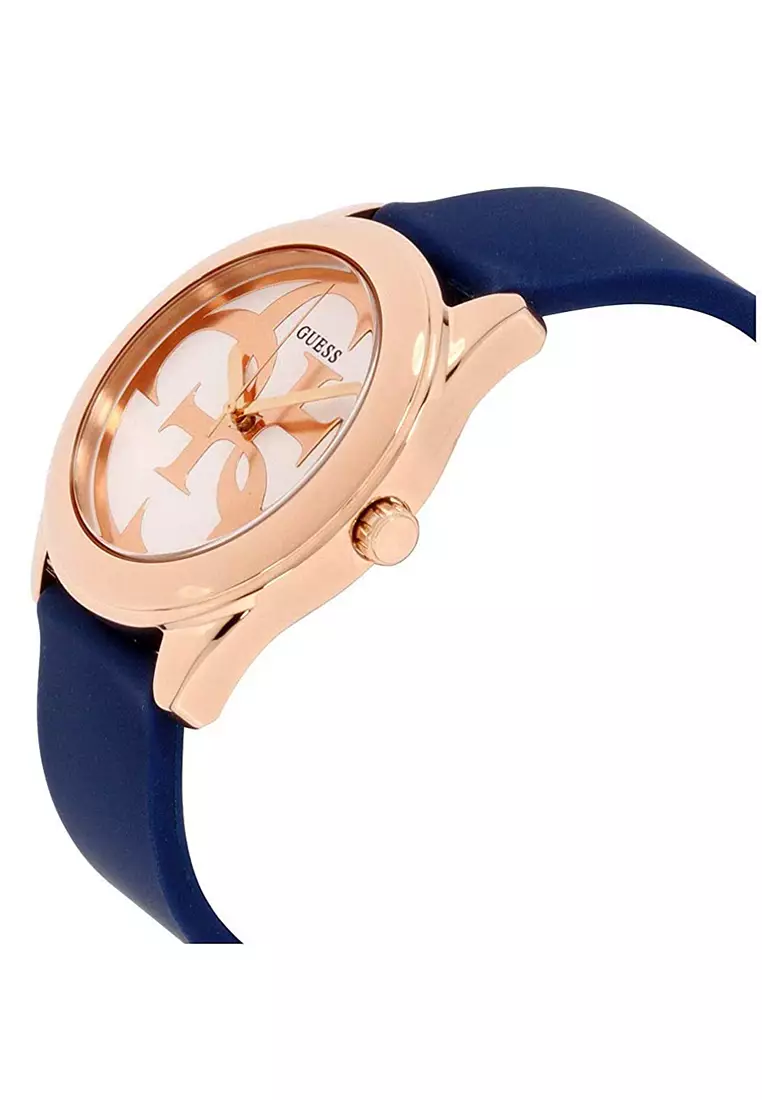 Guess W0911L6 - Jam Tangan Wanita - Rosegold - Blue Rubber Strap