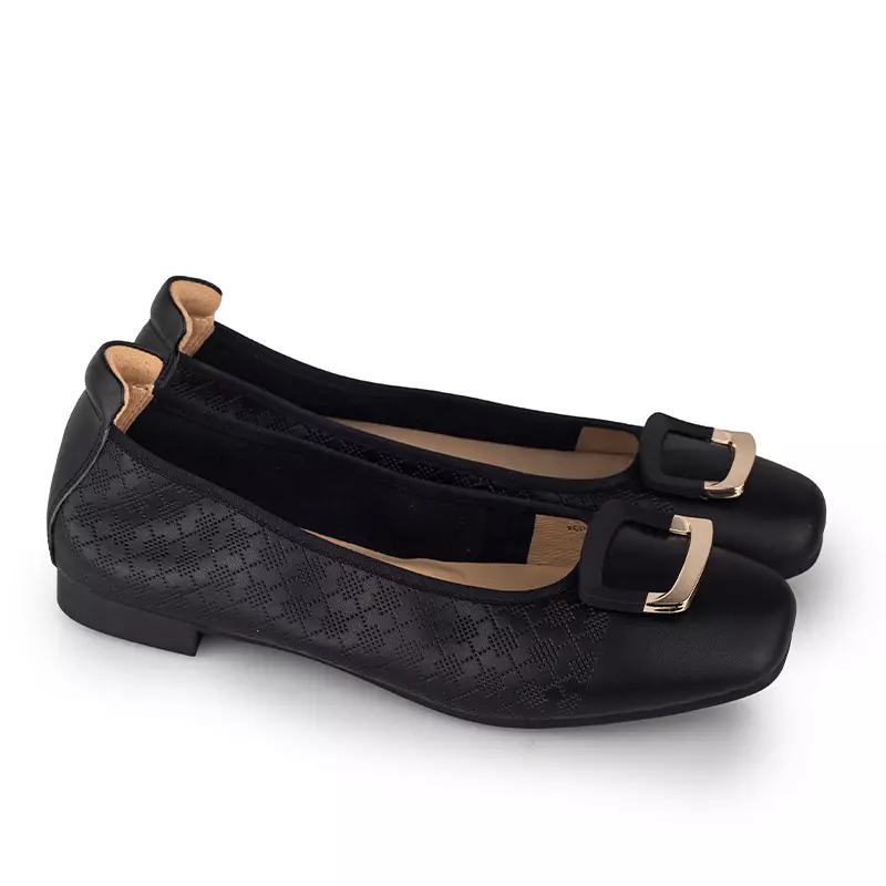 Sepatu Ballet Flats Wanita Gino Mariani Halina Black