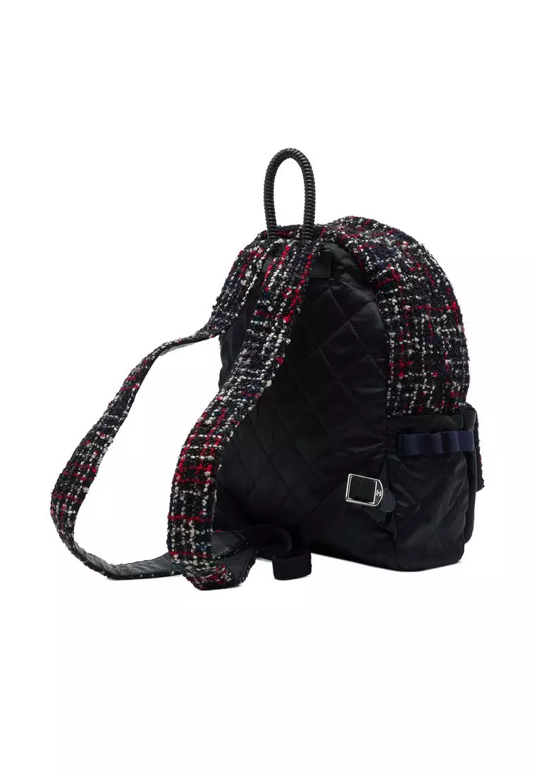 Pre-Loved Chanel Quilted Nylon And Tweed Astronaut Essentials Backpack