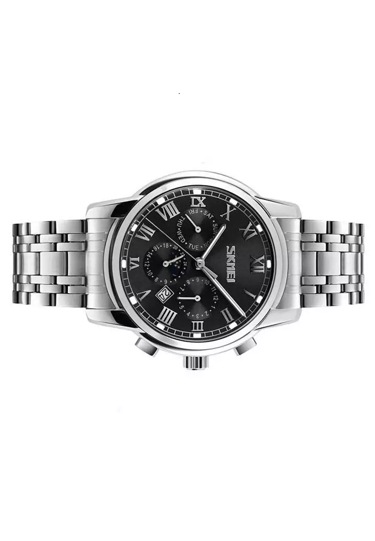 Jam Tangan Kasual Analog Pria Waterproof 30m Strap Tali Material Stainless Steel CS00 ORIGINAL