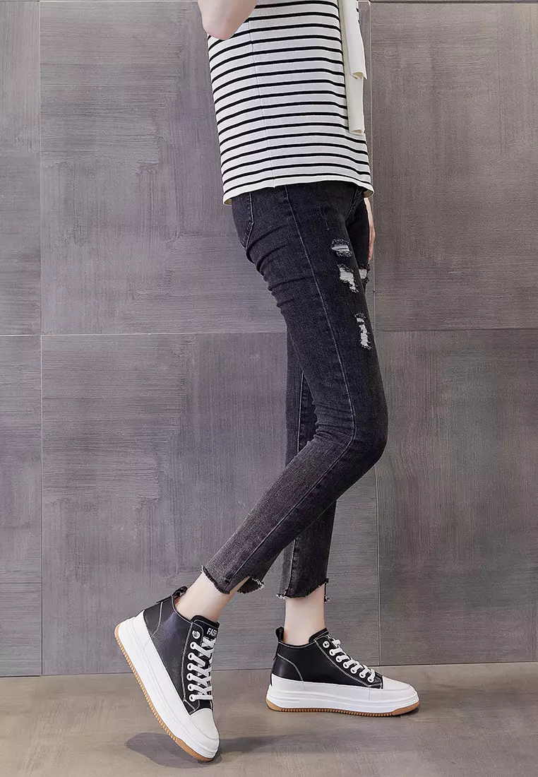 High-top Casual Leather Sneakers RX9303