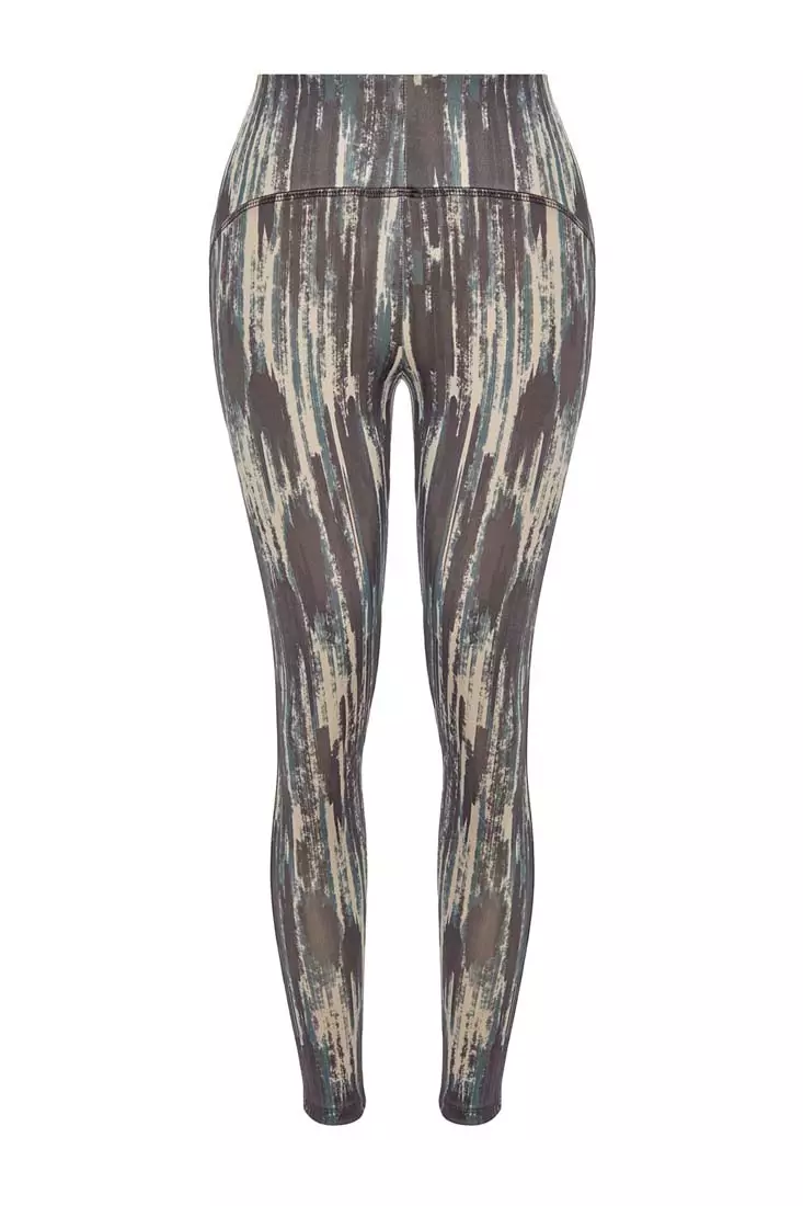 Buy the Womens Multicolor Meridian Print Performance Compression Leggings  Size L