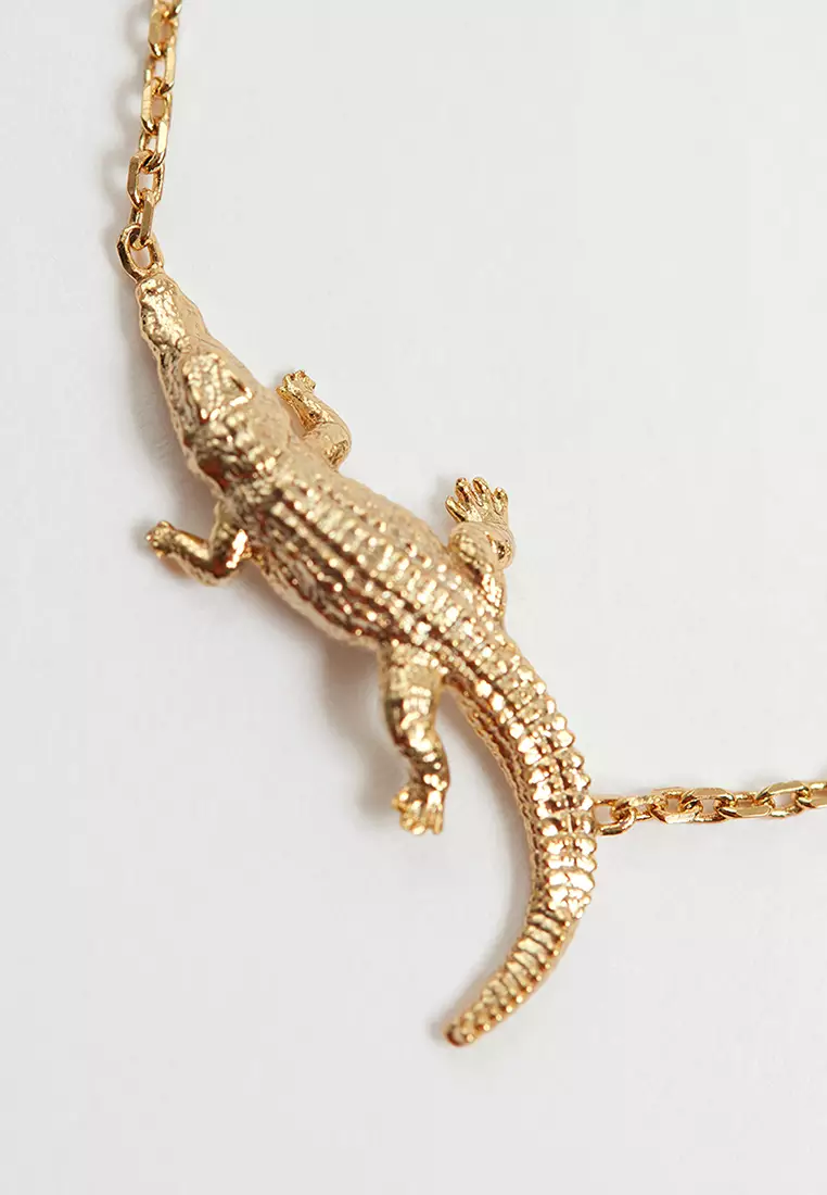 Gold alligator necklace shop