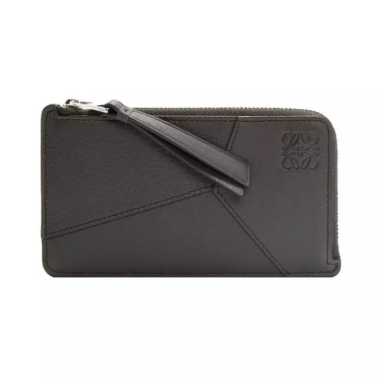 Puzzle Edge Long Coin in Classic Calfskin Cardholder Dark Grey