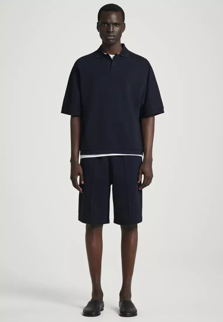 Drawstring Jersey Track Shorts