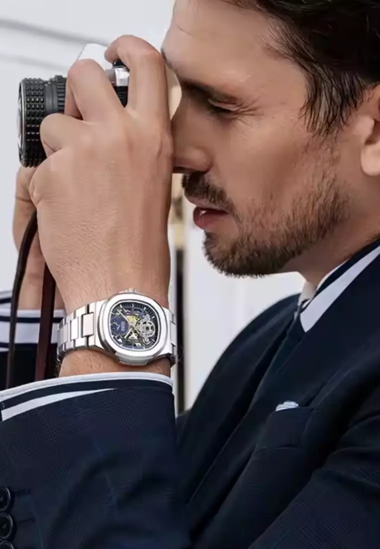 Unisex Automatic Watch, 40mm Stainless Steel Watch Case, Stainless Steel Bracelet