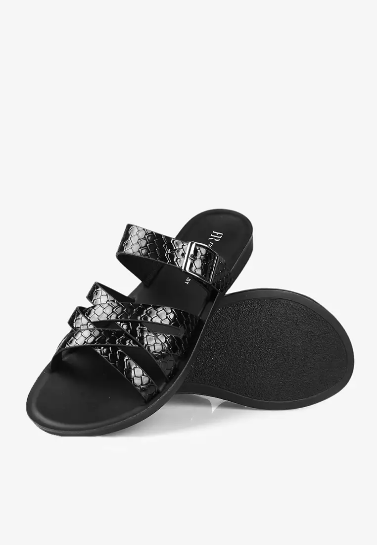 Sandal Slip On Wanita Ringan L.Ferent 02 Black