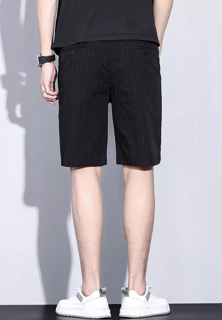 Stripe Casual Suit Shorts