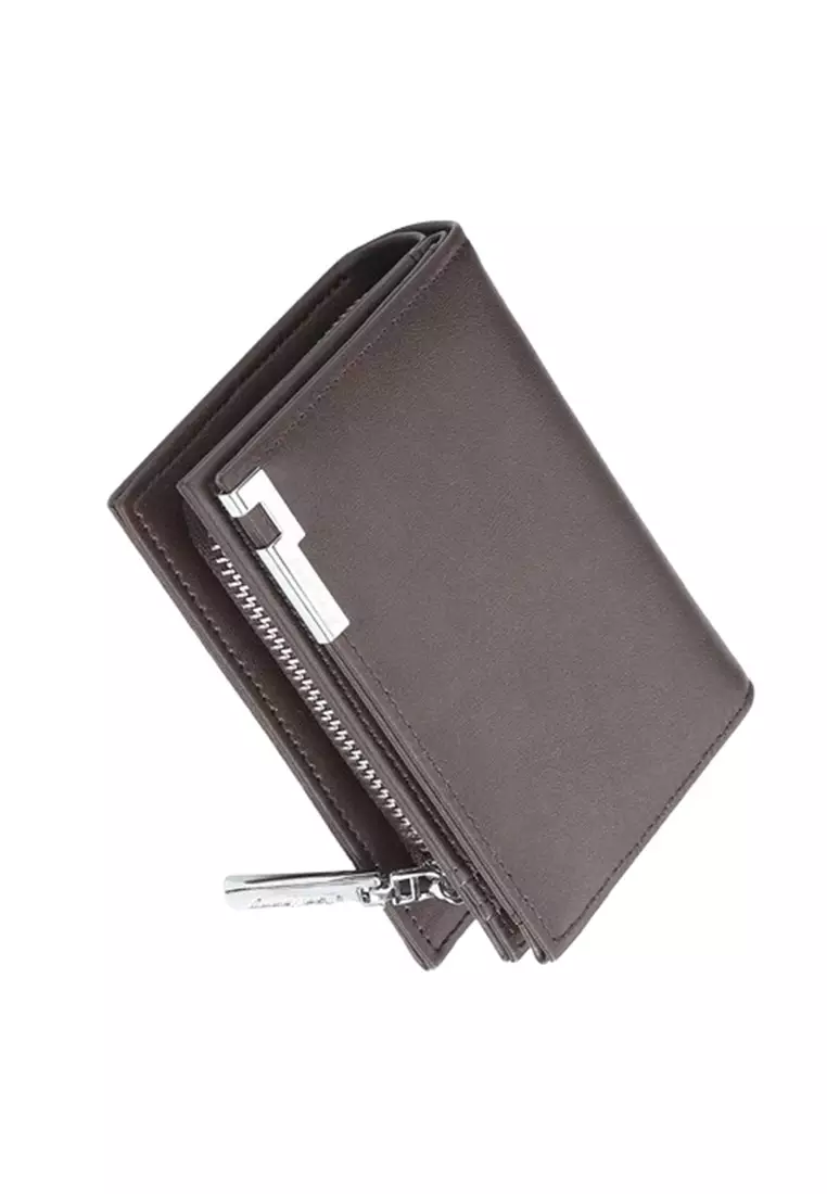 Dompet Pria Model Pendek Short Cassual Wallet Many Slot Material PU Leather ORIGINAL - Coffe