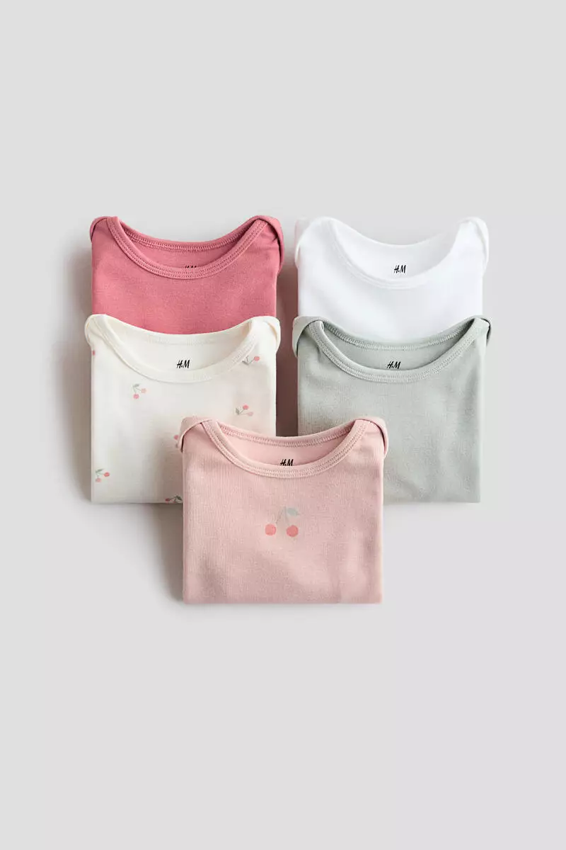 5-pack long-sleeved bodysuits