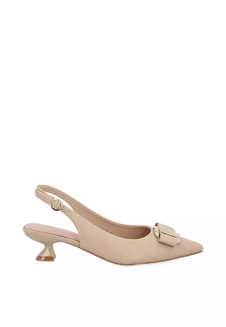 Discount on Carlo Rino  shoes - SKU: Khaki Arabella Slingback Flats