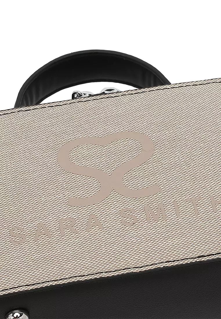 Women's Logo Top Handle Bag / Sling Bag / Crossbody Bag (Tas Selempang / Tas Tangan) - Hitam