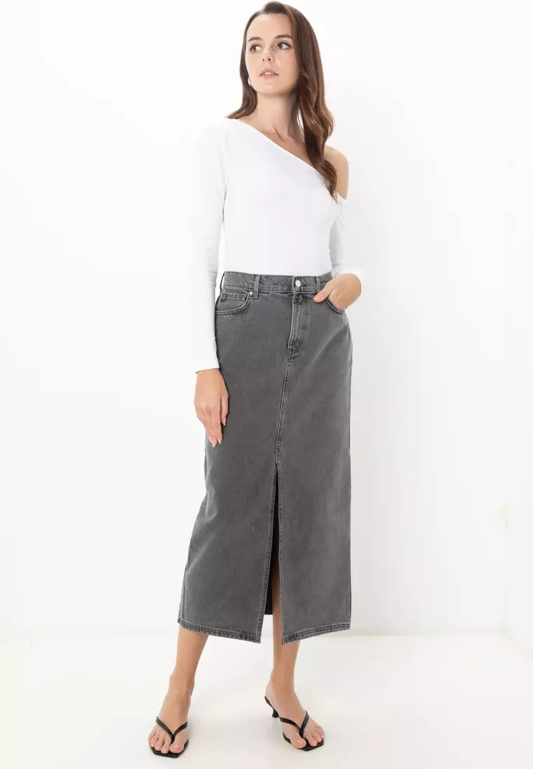 Sophie Mid Waist Denim Skirt