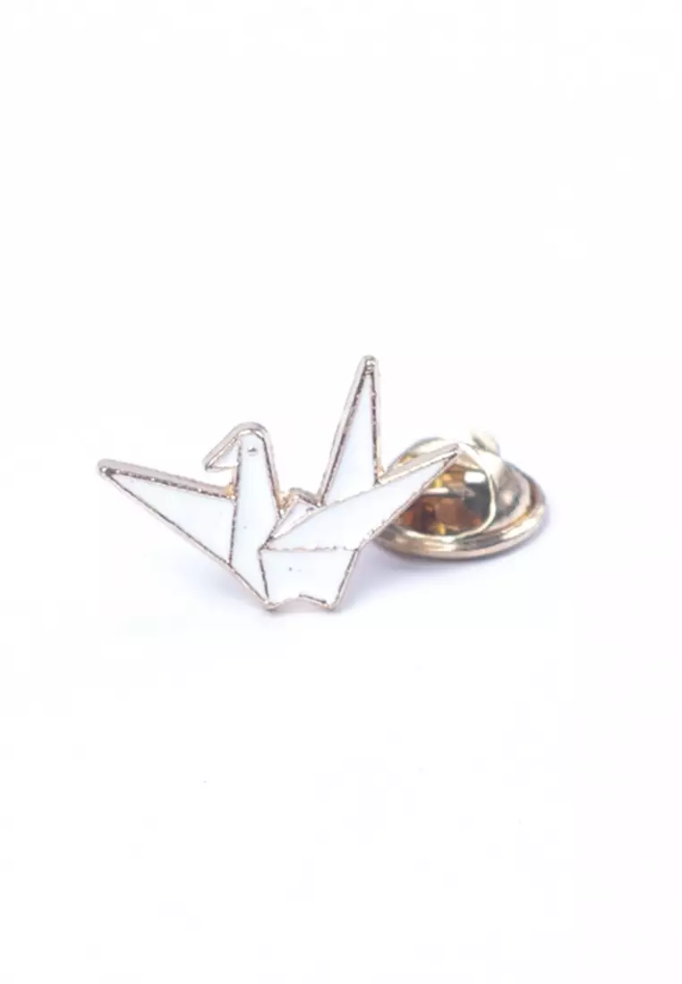 Houseofcuff lapel pin brooch bros untuk jas TUSUK WHITE GOLD JJ