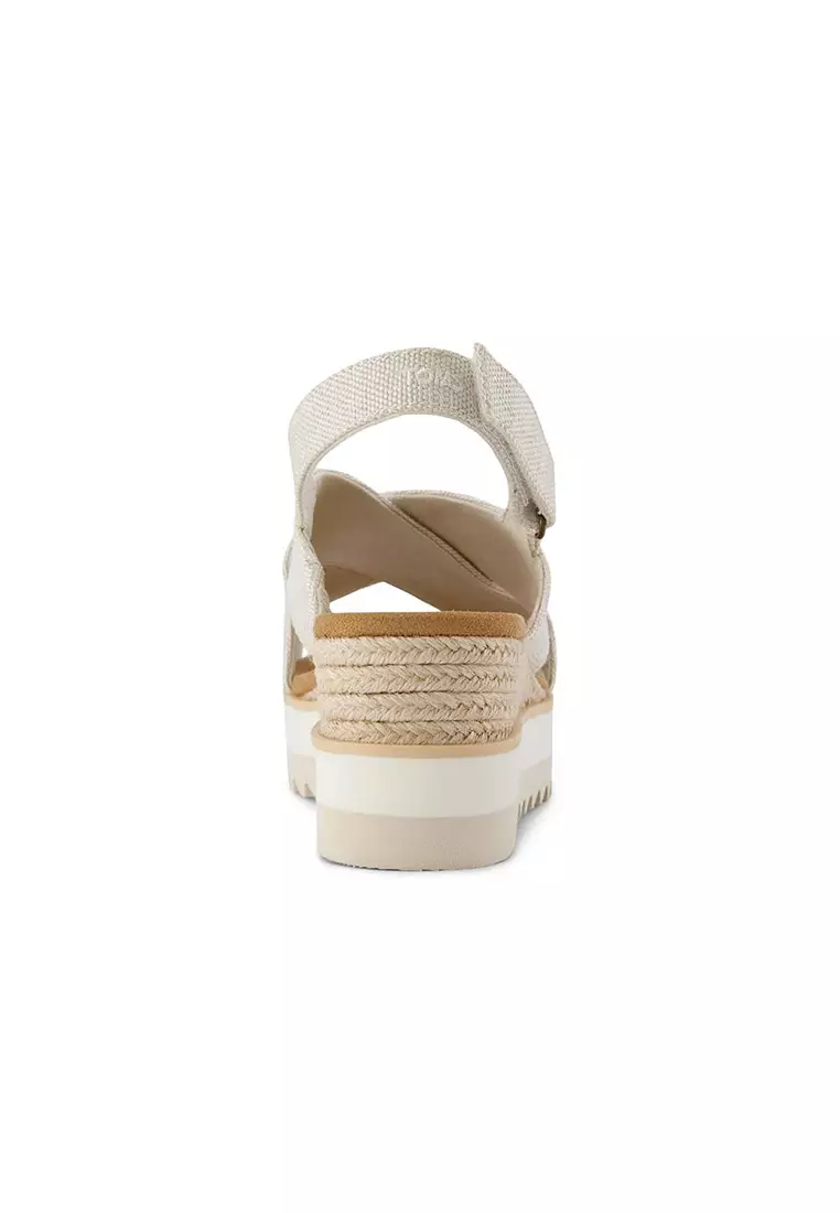 Women Diana Crossover Wedge Sandal - Natural