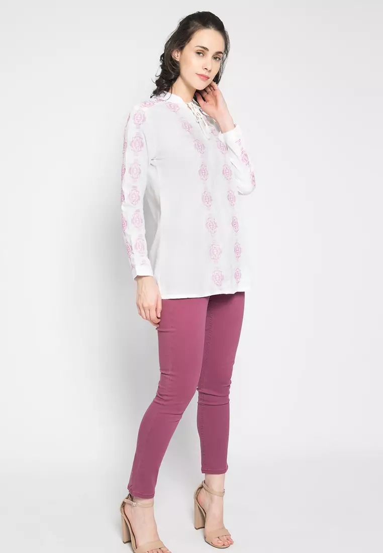 LGS - Baju Tunik Wanita - Lengan Panjang - Motif Bordir - LLSH.385.S1029.U334.7C-L/S
