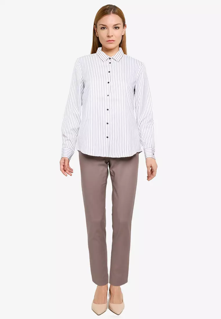 Coolmax Striped Shirt with Turned Cuff