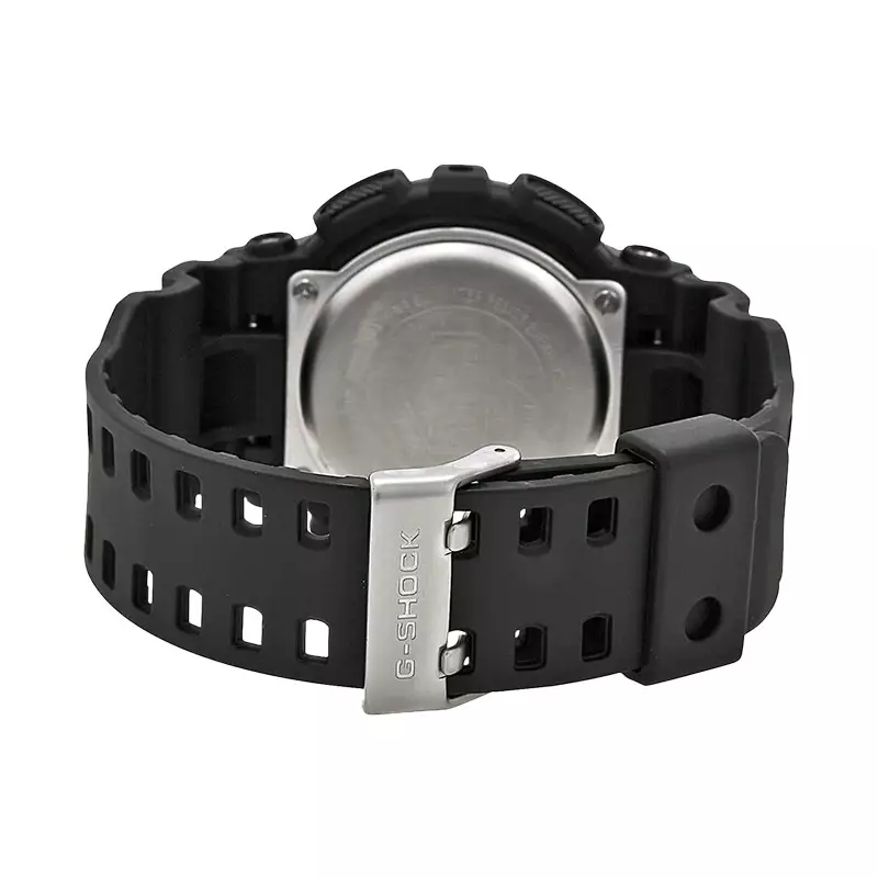 Jam Tangan Pria Casio G-Shock GD-100-1BDR Men Blackout Black Digital Dial Black Resin Band