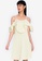 ZALORA BASICS beige Cold Shoulder Fit & Flare Mini Dress 4039BAA79765E2GS_1