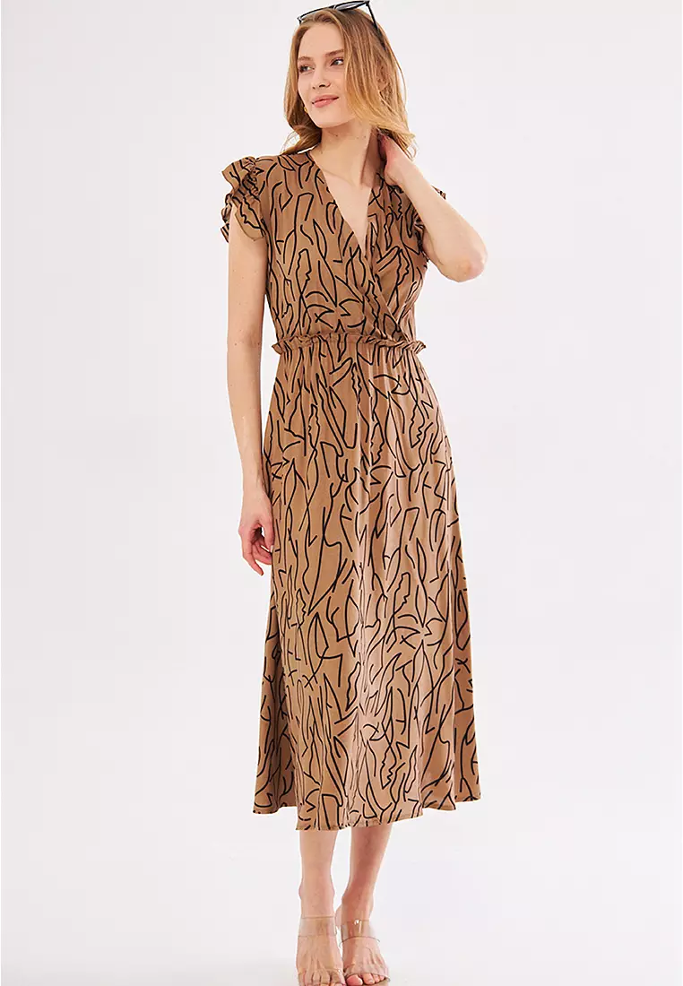 Printed Wrap Dress