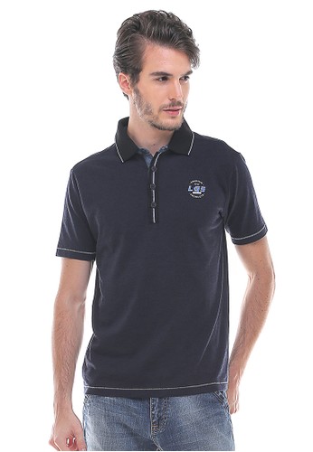 Jual LGS LGS Slim  Fit  Kaos  Polo  Logo LGS Hitam 