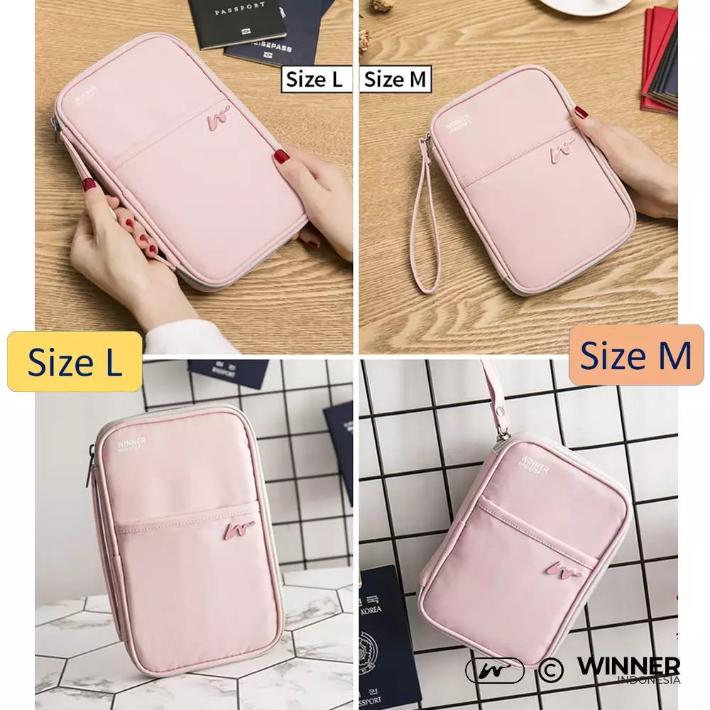 Passport Card Holder RFID Protection Anti-Theft Anti-Air Travel Case Wallet (T14-PP01) - Light-Green M