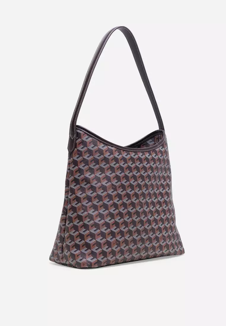 Alesso Large Hobo Bag Chestnut Brown