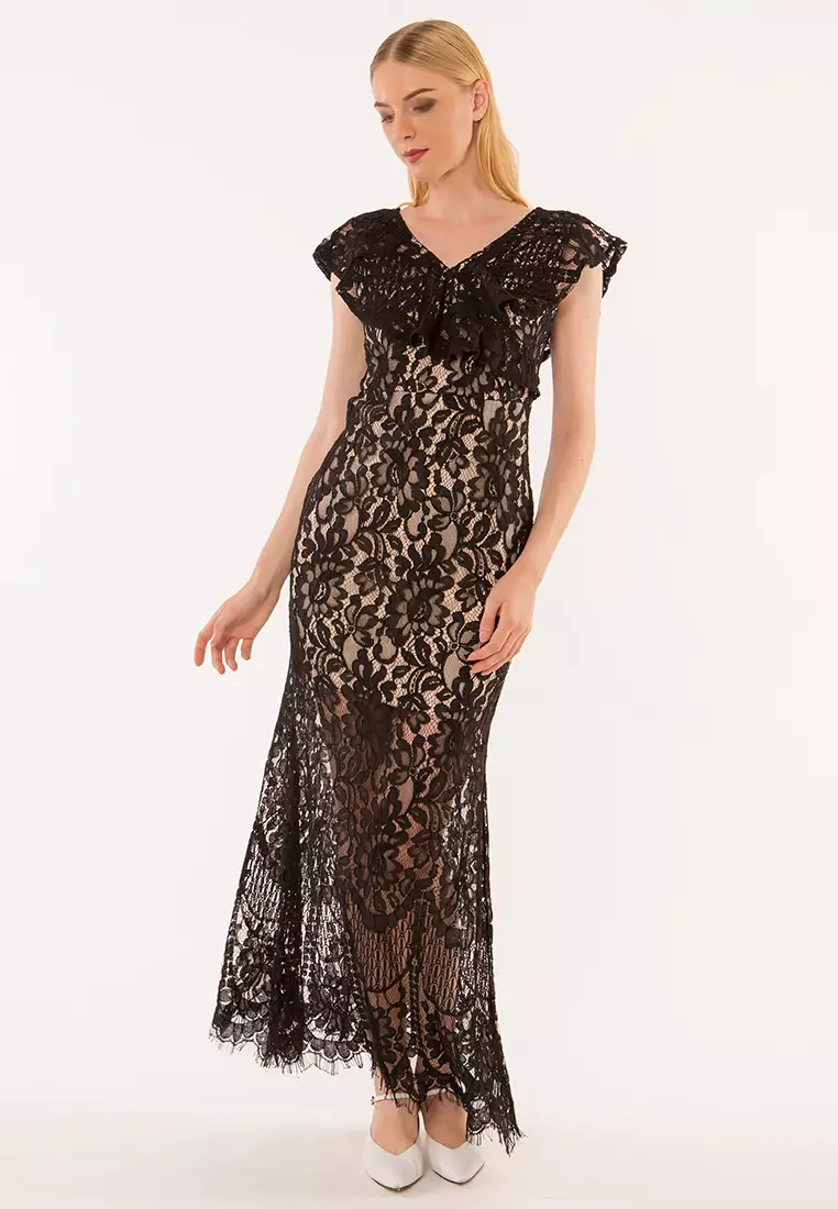 Bebe butterfly evening gown outlet