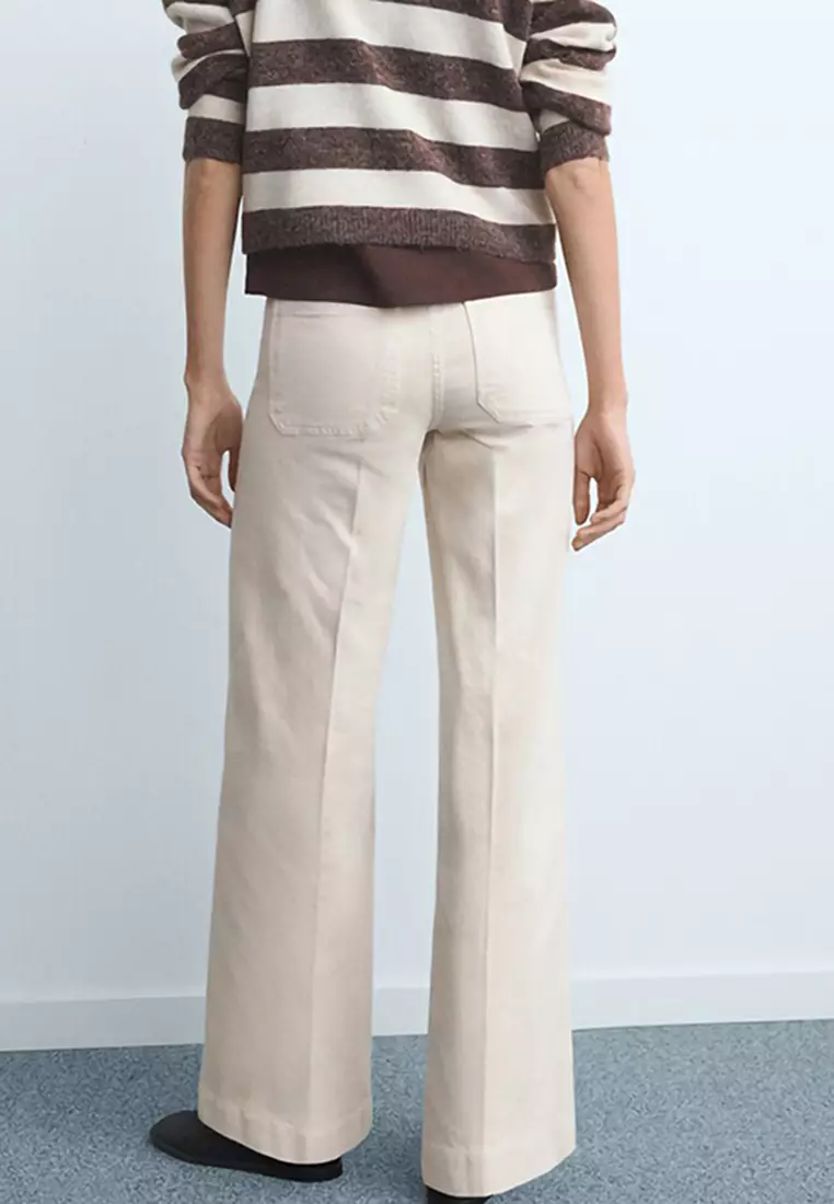 Wide-Leg Jeans With Pockets