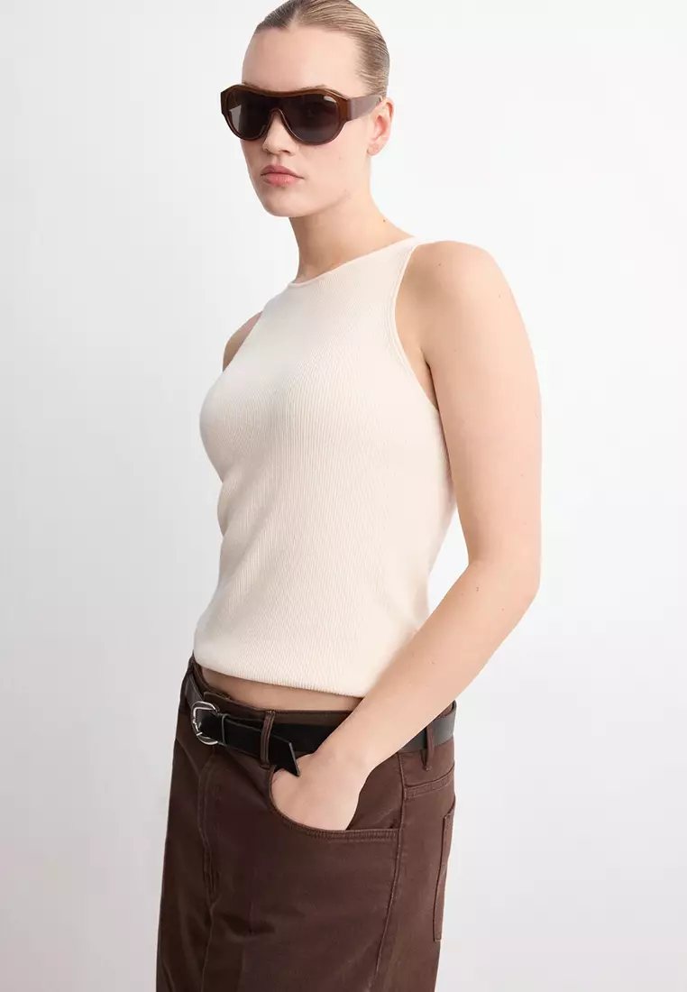 Fitted Fine-Knit Top