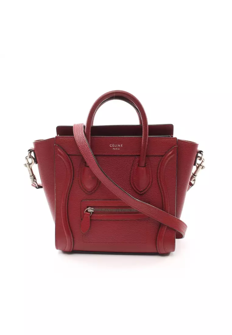 Celine top nano burgundy