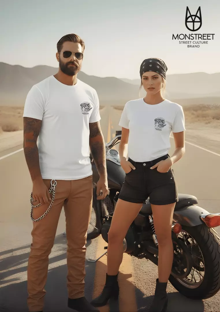 Monstreet Kaos Katun Combed 24S Grafis Reguler Fit Putih Tshirt UTR228 Cotton Combed 24S Graphic Tshirt Regular Fit White Tshirt