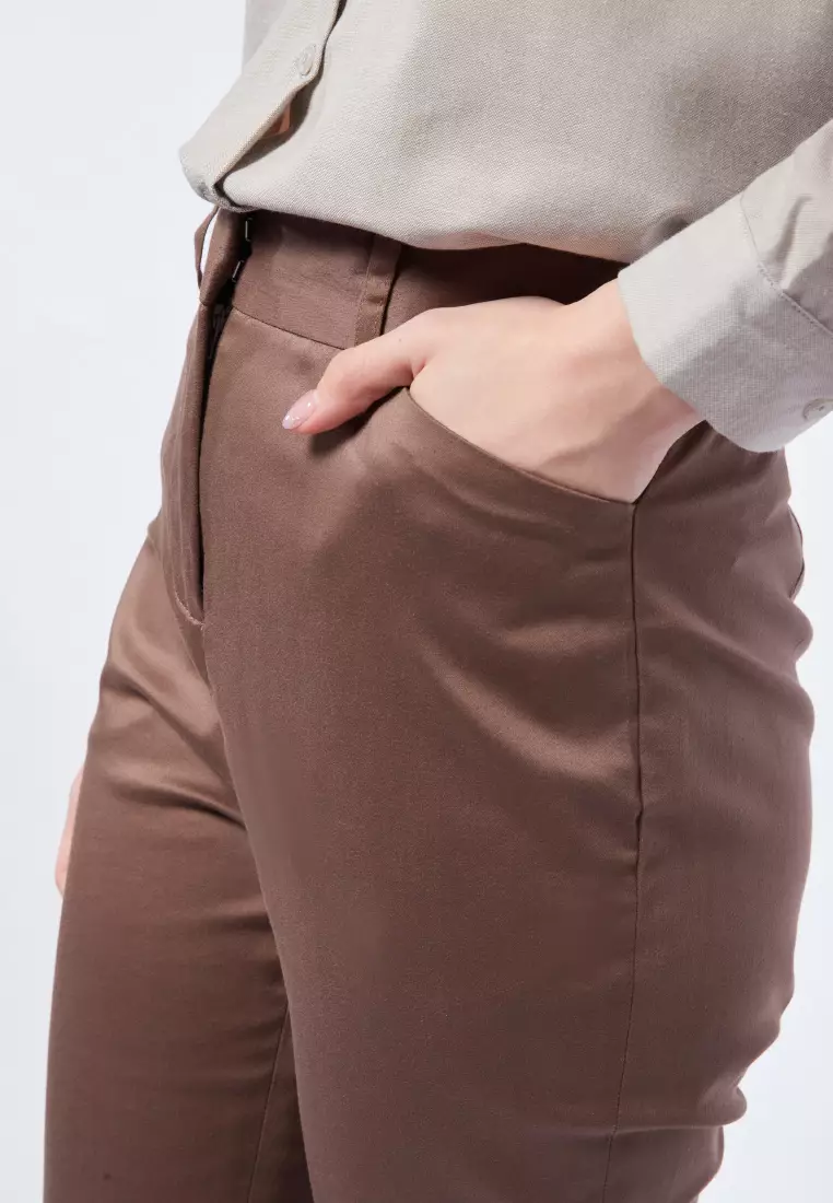 Basic Skinny Med Rise Manhattan Editor Pants