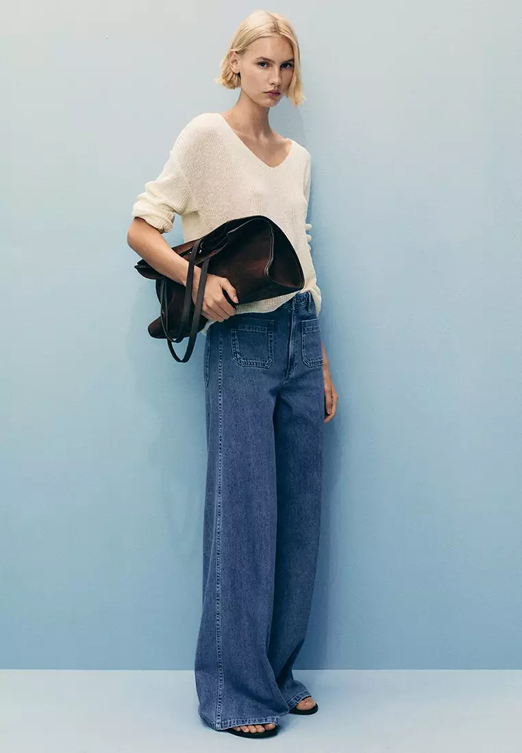 Wide Leg Jeans With Pockets