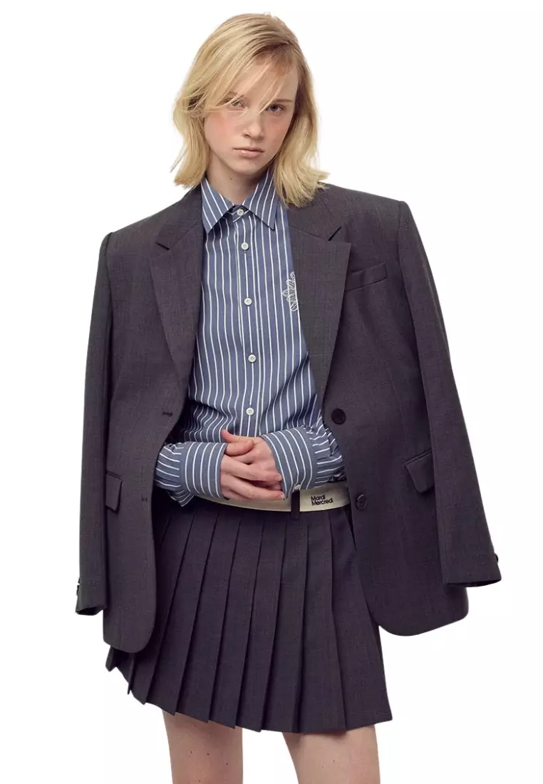 Cotton Shirt Stripe - Navy Ivory